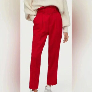 H&M Red High-Waisted Trousers